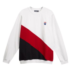 SWEATSHIRT UNISSEXO TRICOLOR BRANCO