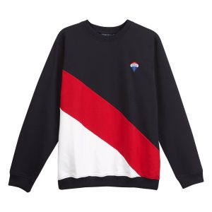 SWEATSHIRT UNISSEXO TRICOLOR AZUL
